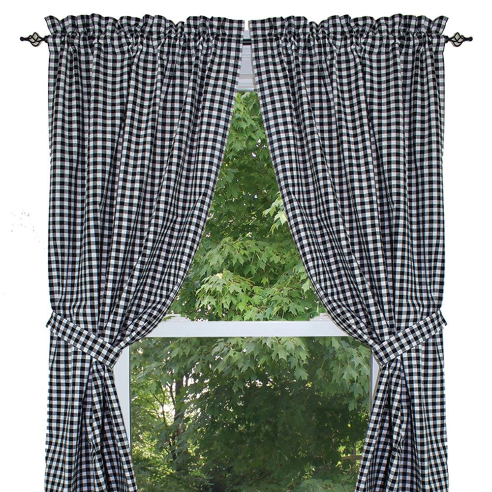 Heritage House Check - Black & Cream Panels P6640011 - The Fox Decor