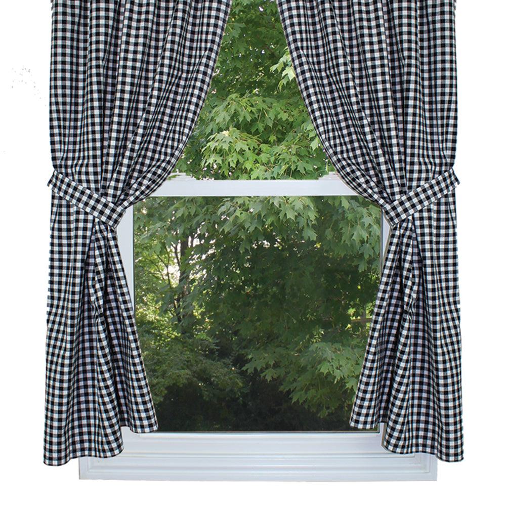 Heritage House Check - Black & Cream Panels P6640011 - The Fox Decor