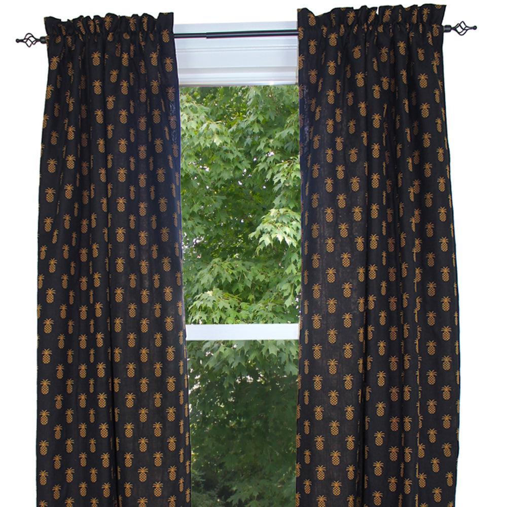 Pineapple Town - Black Panels P6660011 - The Fox Decor