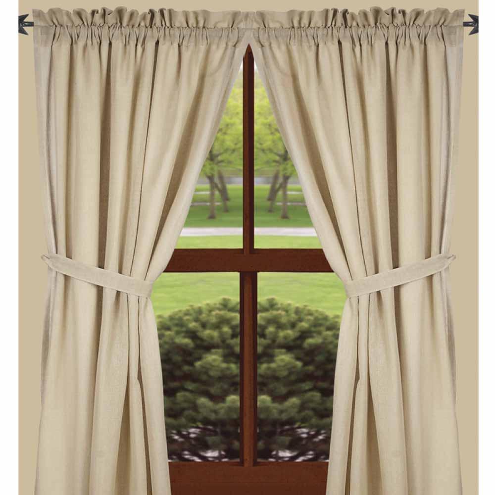 Cream Heirloom Cream Drapery 86" Panels Unlined P8010005 - The Fox Decor
