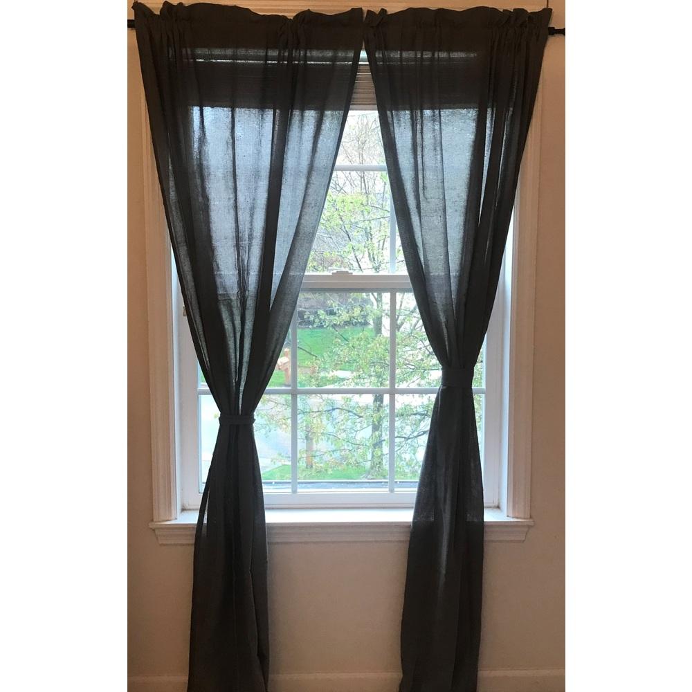 Heirloom 84" X 86" (2 Pcs) (Pair Of Fabric Tiebacks Included) Pewter Unlined P8010065 - The Fox Decor