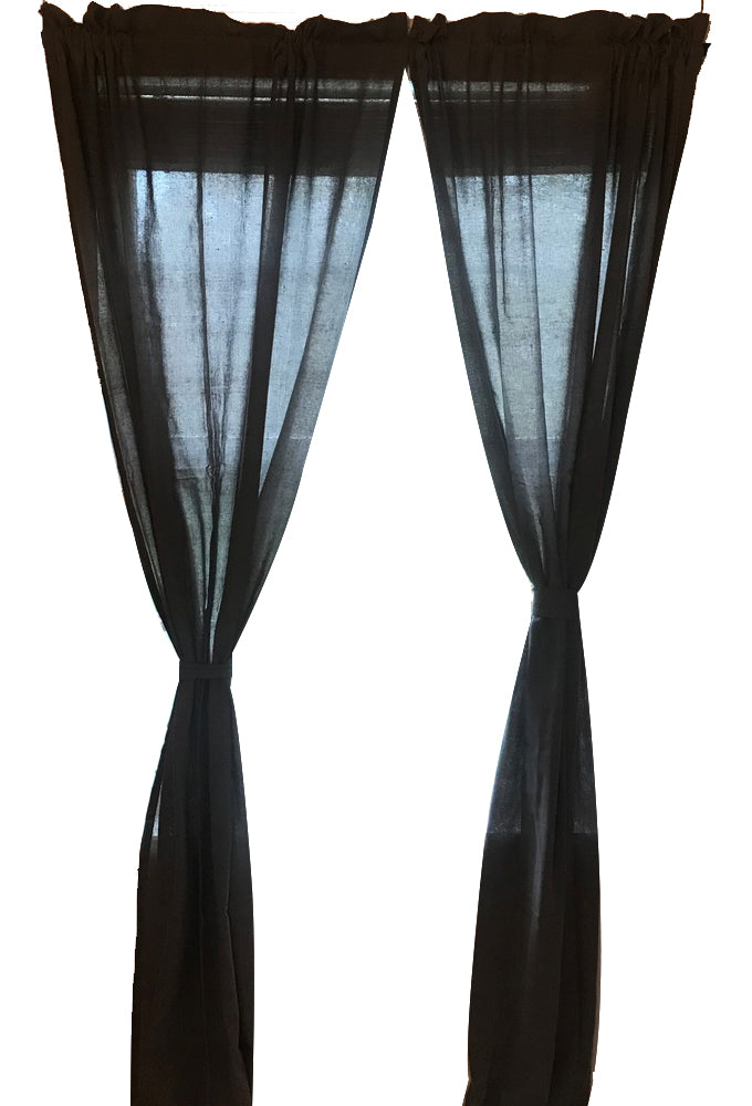 Heirloom 84" X 86" (2 Pcs) (Pair Of Fabric Tiebacks Included) Pewter Unlined P8010065 - The Fox Decor
