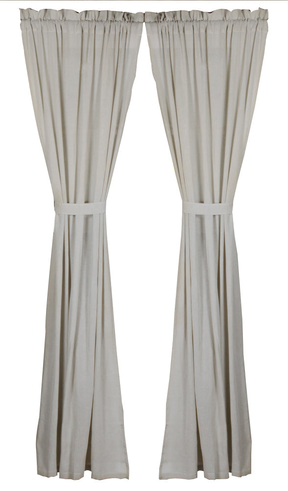 Grey Heirloom Drapery 86" Panels Unlined P8010083 - The Fox Decor