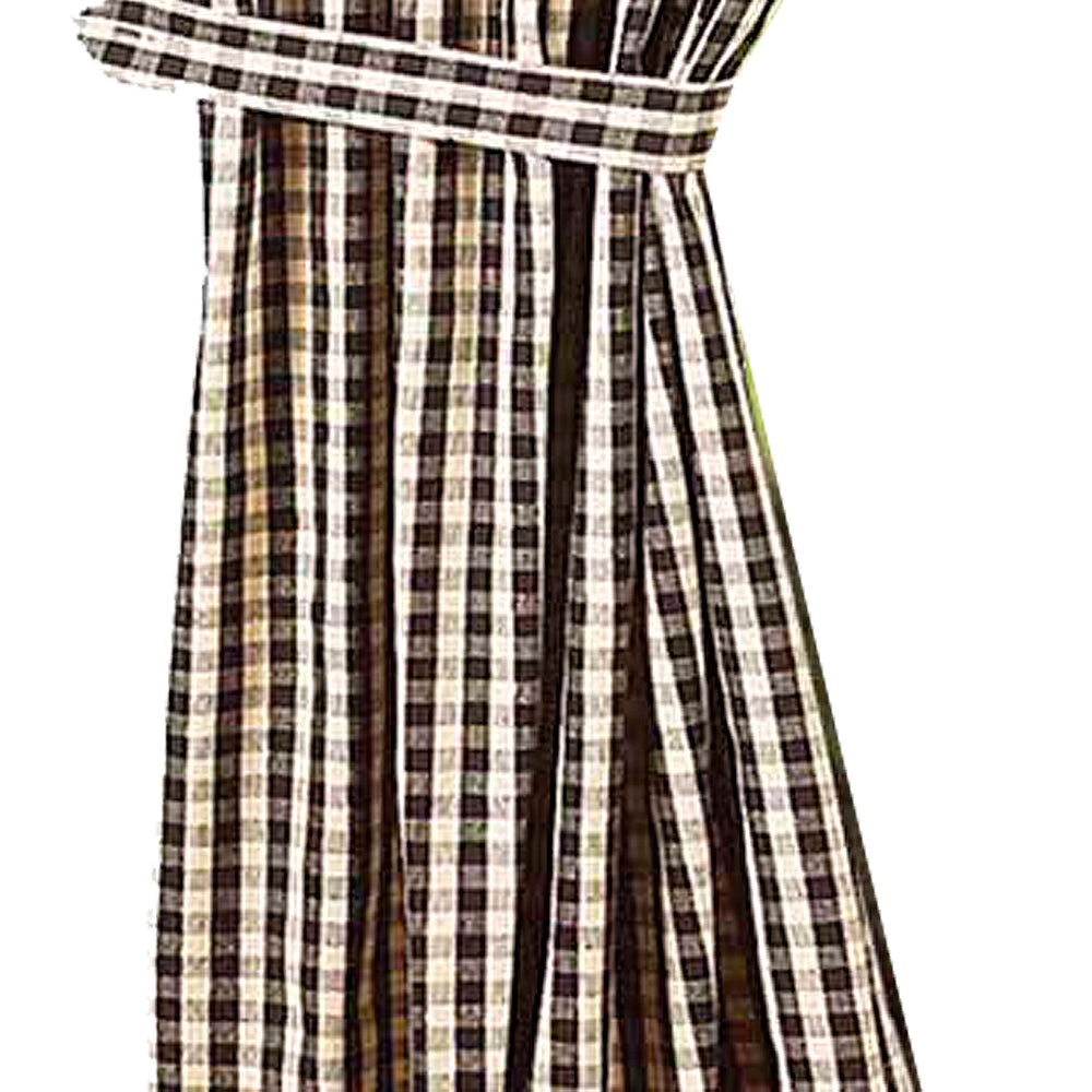 Black Nutmeg Heritage House Check Black Drapery 86