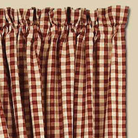 Barn Red Nutmeg Heritage House Check Barn Red Drapery 86