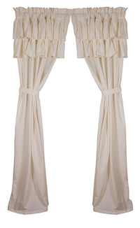 Meadowpark Drapery Panel 84 Unlined Double Ruffle Top P8111000 - The Fox Decor
