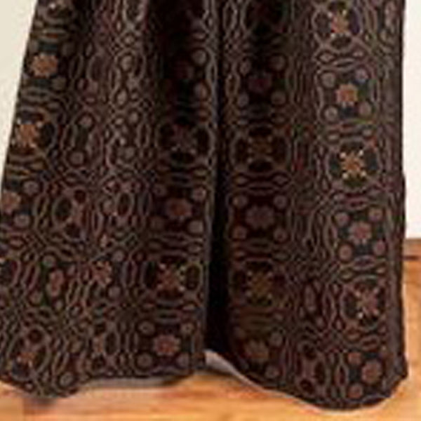 Black Mustard Loverã¦™??S Knot Jacquard Drapery 86" Panels Lined P8130011 - The Fox Decor