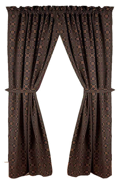 Black Mustard Loverã¦™??S Knot Jacquard Drapery 86" Panels Lined P8130011 - The Fox Decor