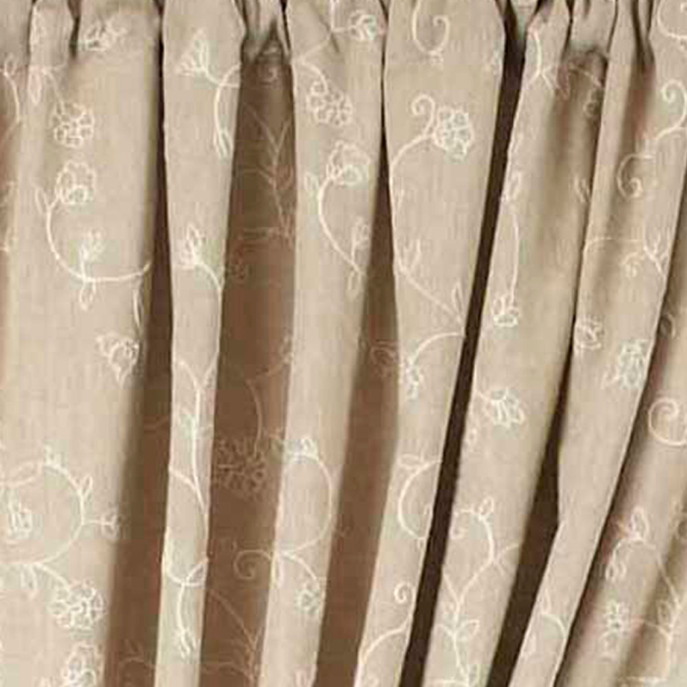 Taupe Candlewicking Taupe Drapery 86" Panels Lined P8440038 - The Fox Decor