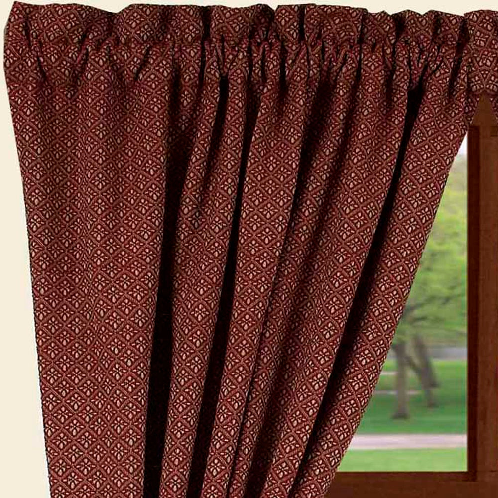 Barn Red Oat Philmont Jacquard Drapery 86
