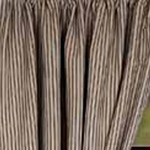 Black Nutmeg York Ticking Drapery 86" Panels Lined P8880011 - The Fox Decor