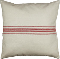 Red Grain Sack Cream, Red Pillow PC074010 - The Fox Decor