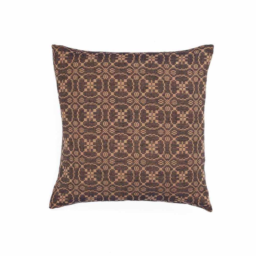 Black Tan Marshfield Jacquard Pillow Cover PC106011 - The Fox Decor