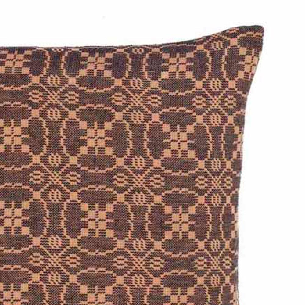 Black Tan Marshfield Jacquard Pillow Cover PC106011 - The Fox Decor