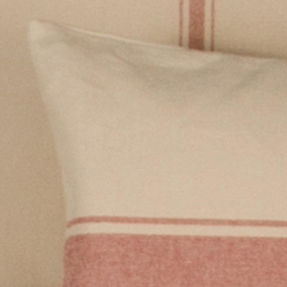 Oat Barn Red Grain Sack Stripe Pillow Cover PC164017 - The Fox Decor