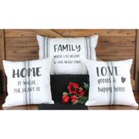 Family Grain Sack 14 Inx20 In Pillow PL000054 - The Fox Decor
