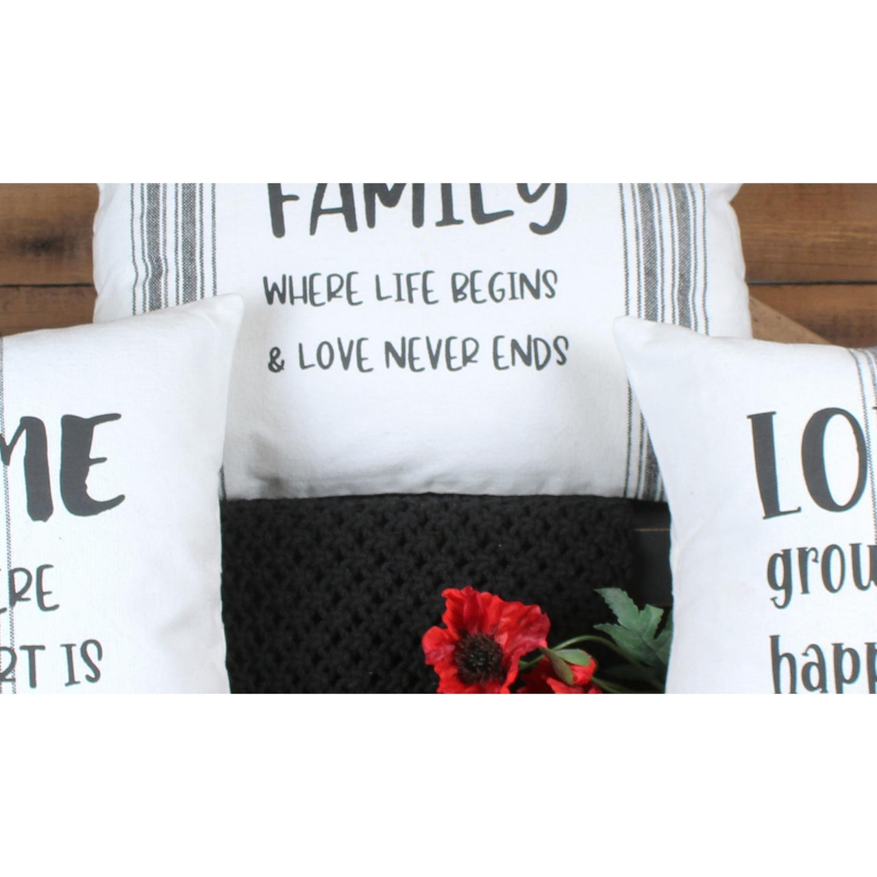 Family Grain Sack 14 Inx20 In Pillow PL000054 - The Fox Decor