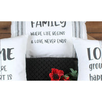Family Grain Sack 14 Inx20 In Pillow PL000054 - The Fox Decor