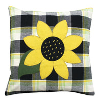 Thumbnail for Sunflower Buffalo Check Pillow - Interiors by Elizabeth