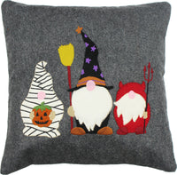 Thumbnail for Halloween Gnomes Gray Pillow  - Interiors by Elizabeth