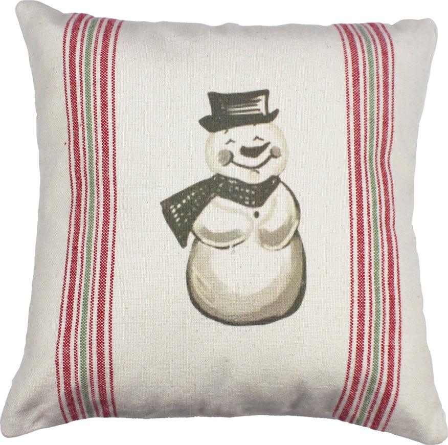 Holiday Grain Sack Cream, Red, Grn Pillow PL064019 - The Fox Decor