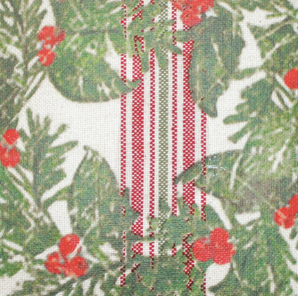 Holiday Grain Sack Cream, Red, Grn Pillow PL064020 - The Fox Decor