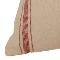 Grain Sack Barn Red Grain Sack Stripe Barn Red Pillow PL164017 - The Fox Decor