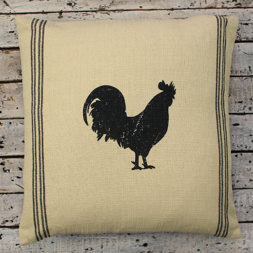 Farmhouse Rooster Oat Pillow - Interiors by Elizabeth
