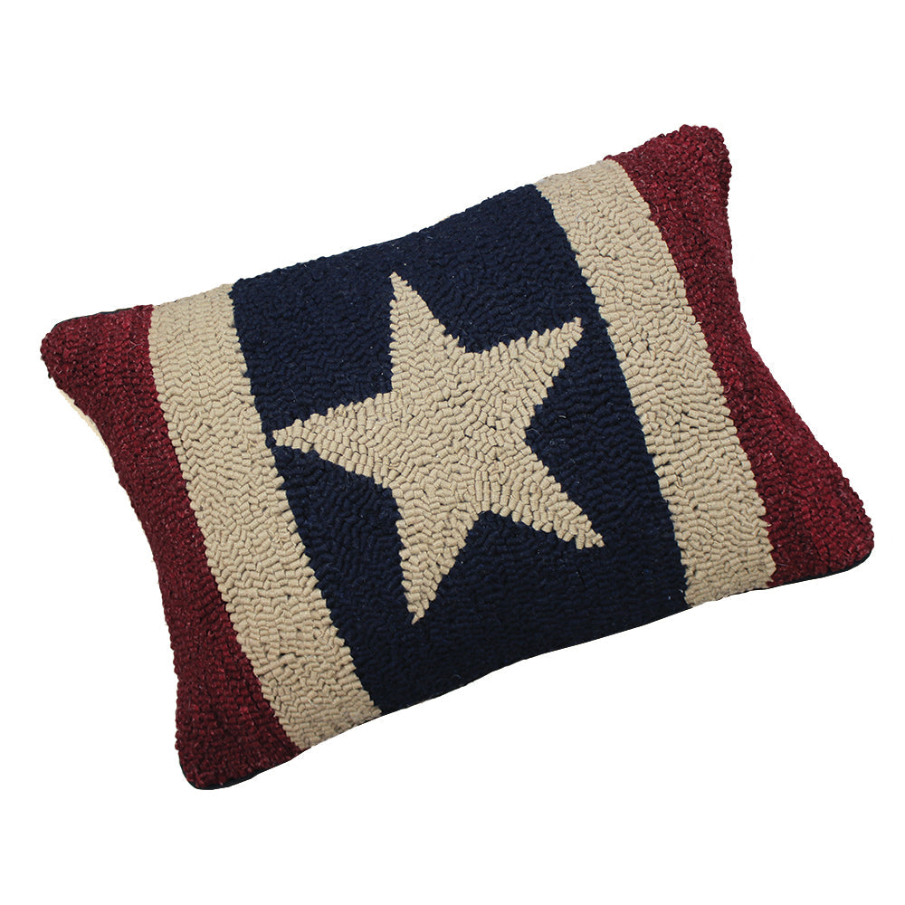 Freedom Hooked Pillow 14"x20" Pillow - Interiors by Elizabeth