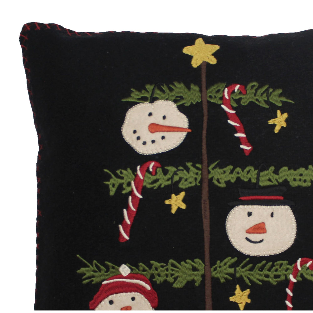 C Snowmen Fun Tree Pillow 14 In PL762401