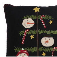 C Snowmen Fun Tree Pillow 14 In PL762401 - The Fox Decor
