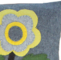 Thumbnail for Yellow Flower Gray Pillow PLGP1013 - The Fox Decor