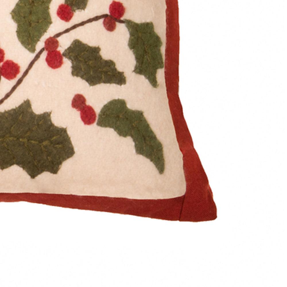Cardinal Holly Pillow PLRE0333 - The Fox Decor