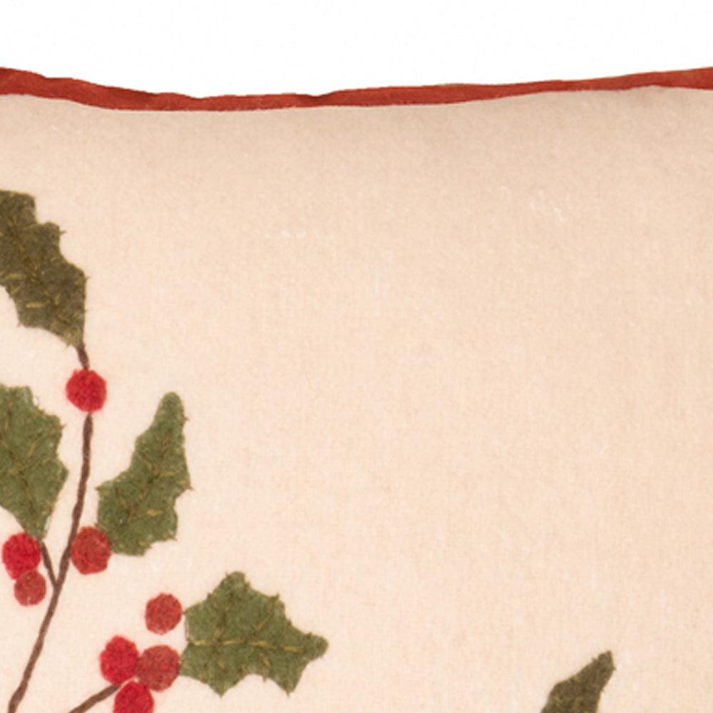 Cardinal Holly Pillow PLRE0333 - The Fox Decor