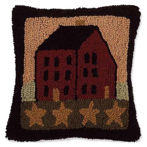 Nutmeg Multi Saltbox House Pillow PLWT0007 - The Fox Decor