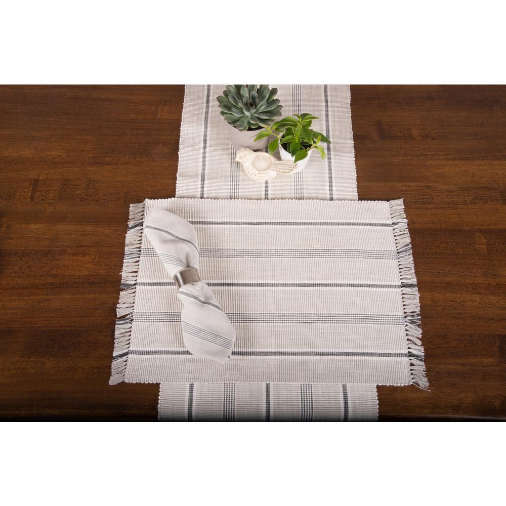Farmhouse Stripe Placemat Set of Six PM112012 - The Fox Decor