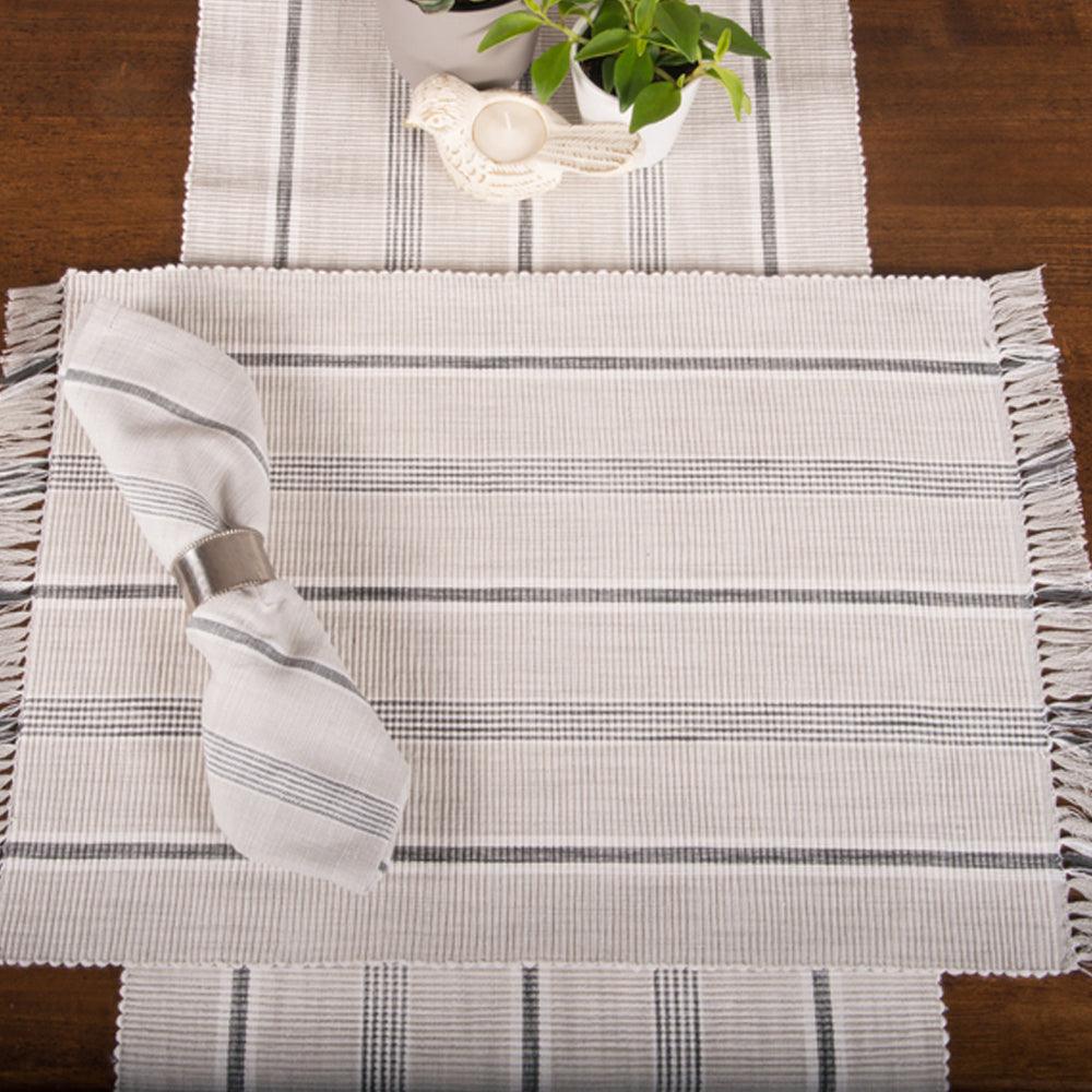 Farmhouse Stripe Placemat Set of Six PM112012 - The Fox Decor