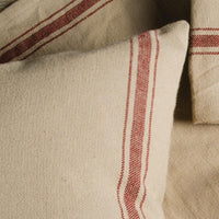 Thumbnail for Grain Sack Barn Red Grain Sack Stripe Barn Red Placemat Set Of Six PM164017 - The Fox Decor
