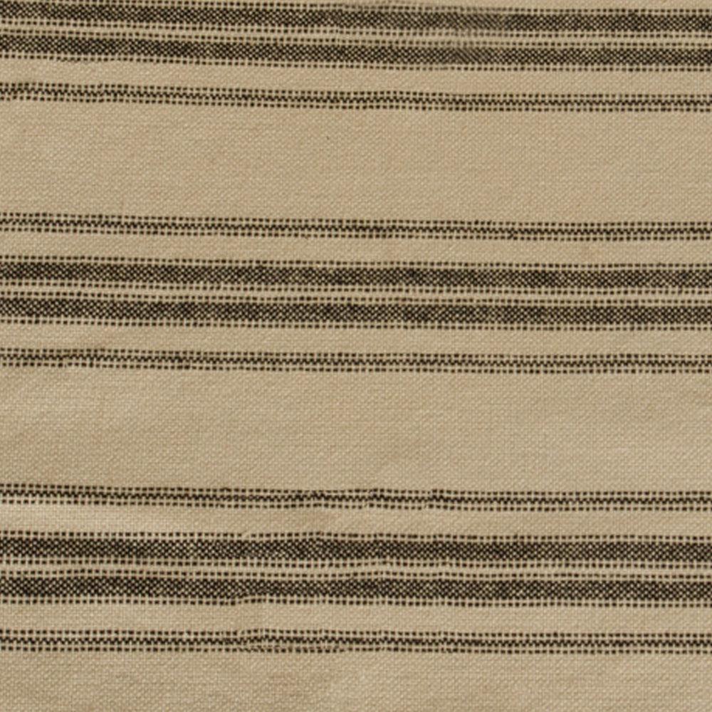 Grain Sack Stripe Oat Black Placemat Set Of Six PM164211 - The Fox Decor