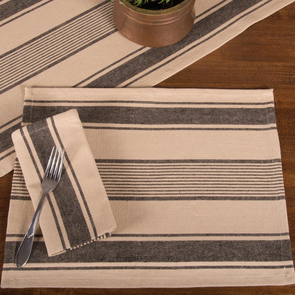 Up Country Stripe Placemat Set of Six PM166011 - The Fox Decor