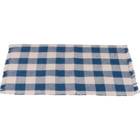 Colonial Blue Buttermilk Buffalo Check Placemat Set Of Six PM510014 - The Fox Decor