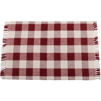 Barn Red Buttermilk Buffalo Check Placemat Set Of Six PM510017 - The Fox Decor