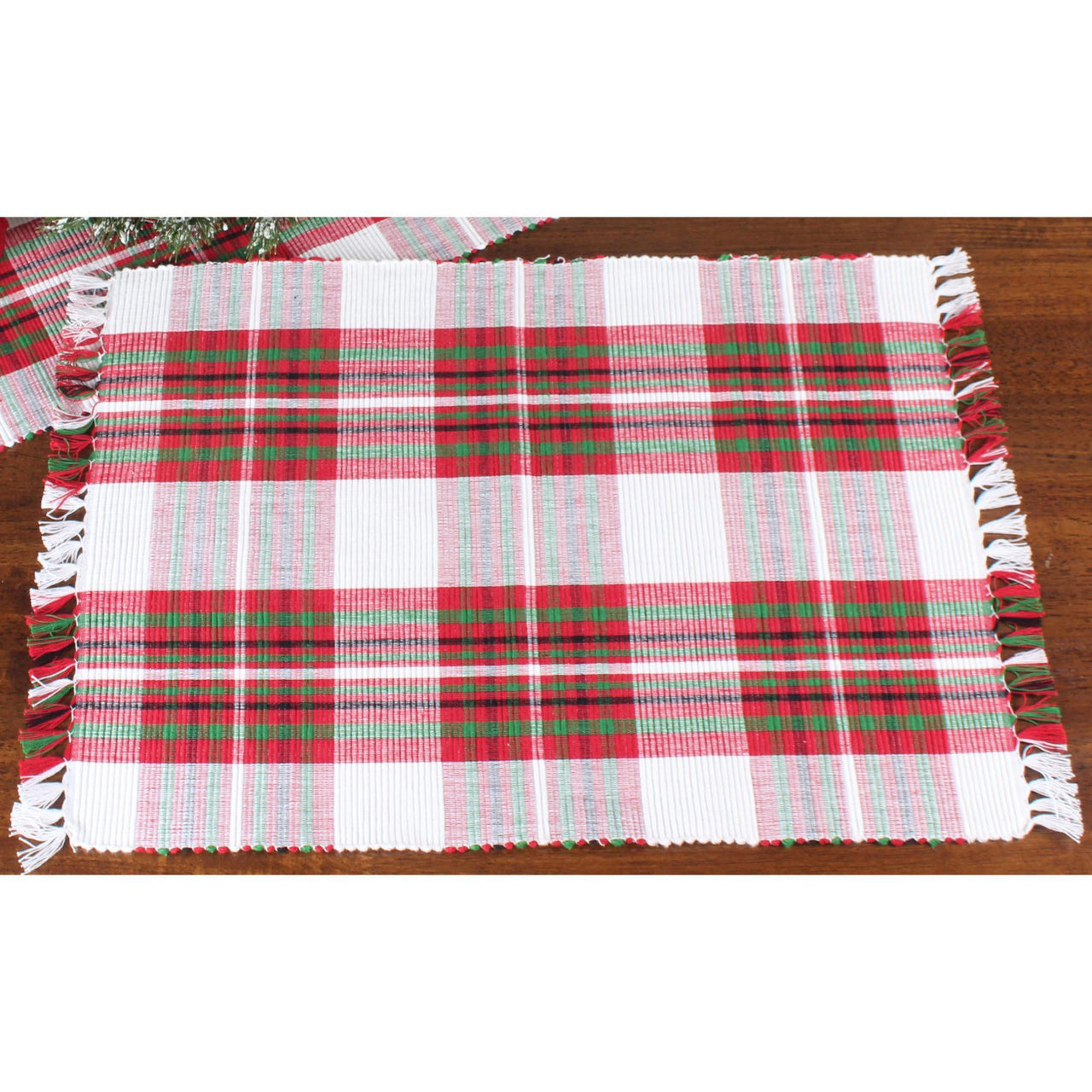 C Christmas Tartan Plaid Placemat PM784201 - The Fox Decor