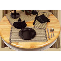 Thumbnail for Black Nutmeg York Ticking Placemat Set Of Six PM880011 - The Fox Decor