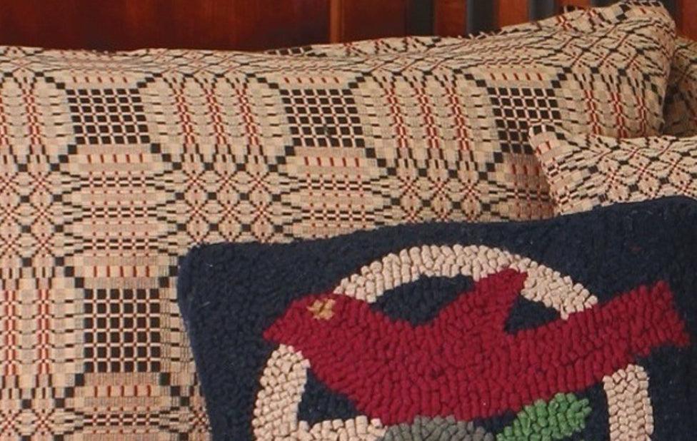Trenton Jacquard Nutmeg Black Red Pillow Sham PS243025 - The Fox Decor