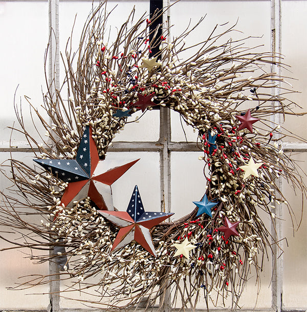 Ivory Pip Twig Wreath, 22" - The Fox Decor