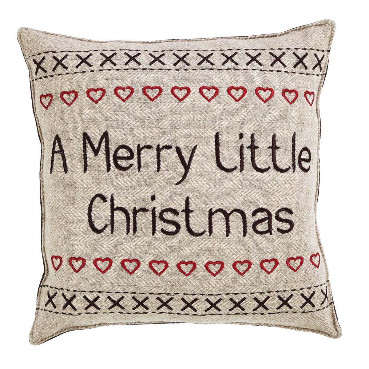 Merry Little Christmas Pillow Have Yourself A Set of 2 12x12 - The Fox Decor