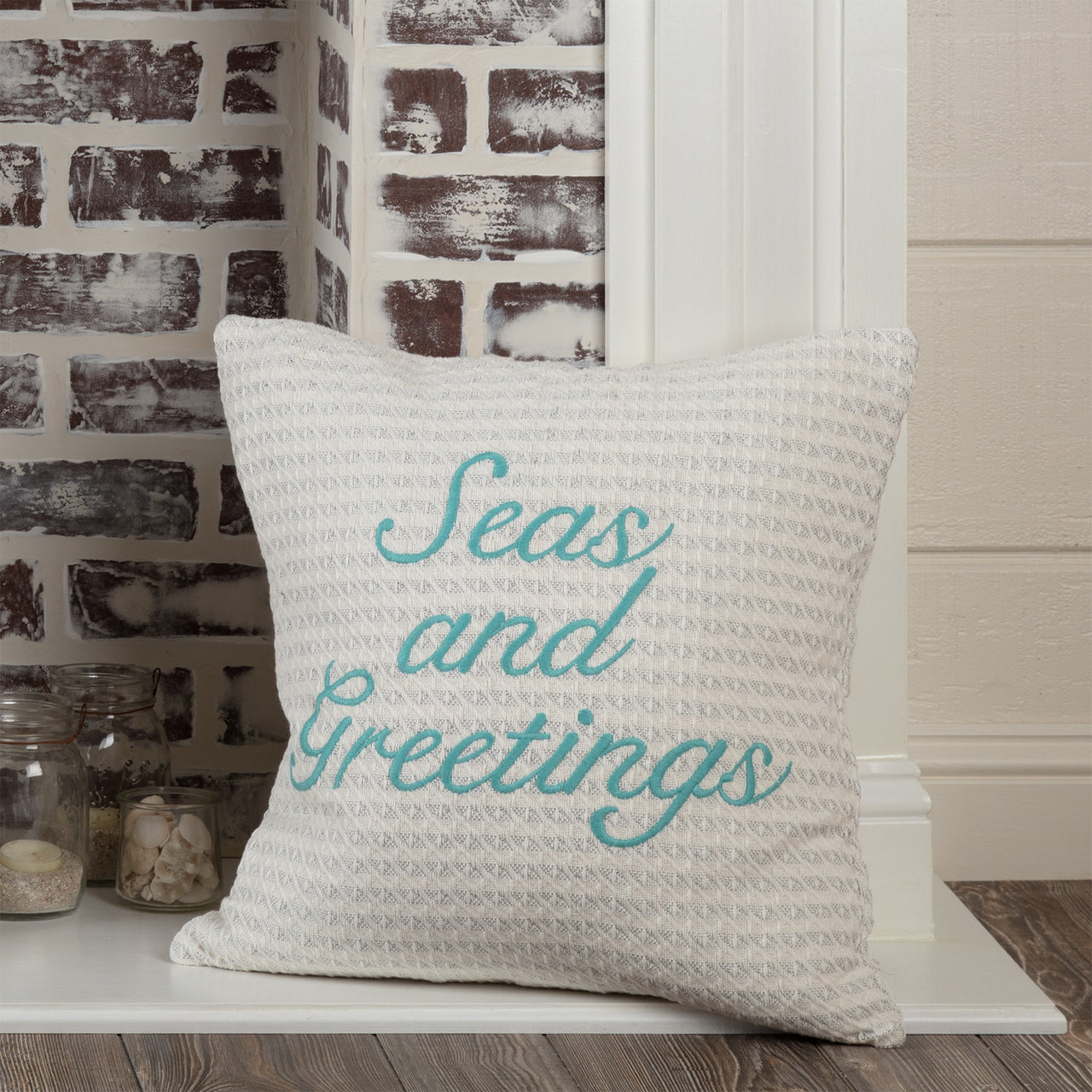 Arielle Seas and Greetings Pillow Cover 18x18 VHC Brands