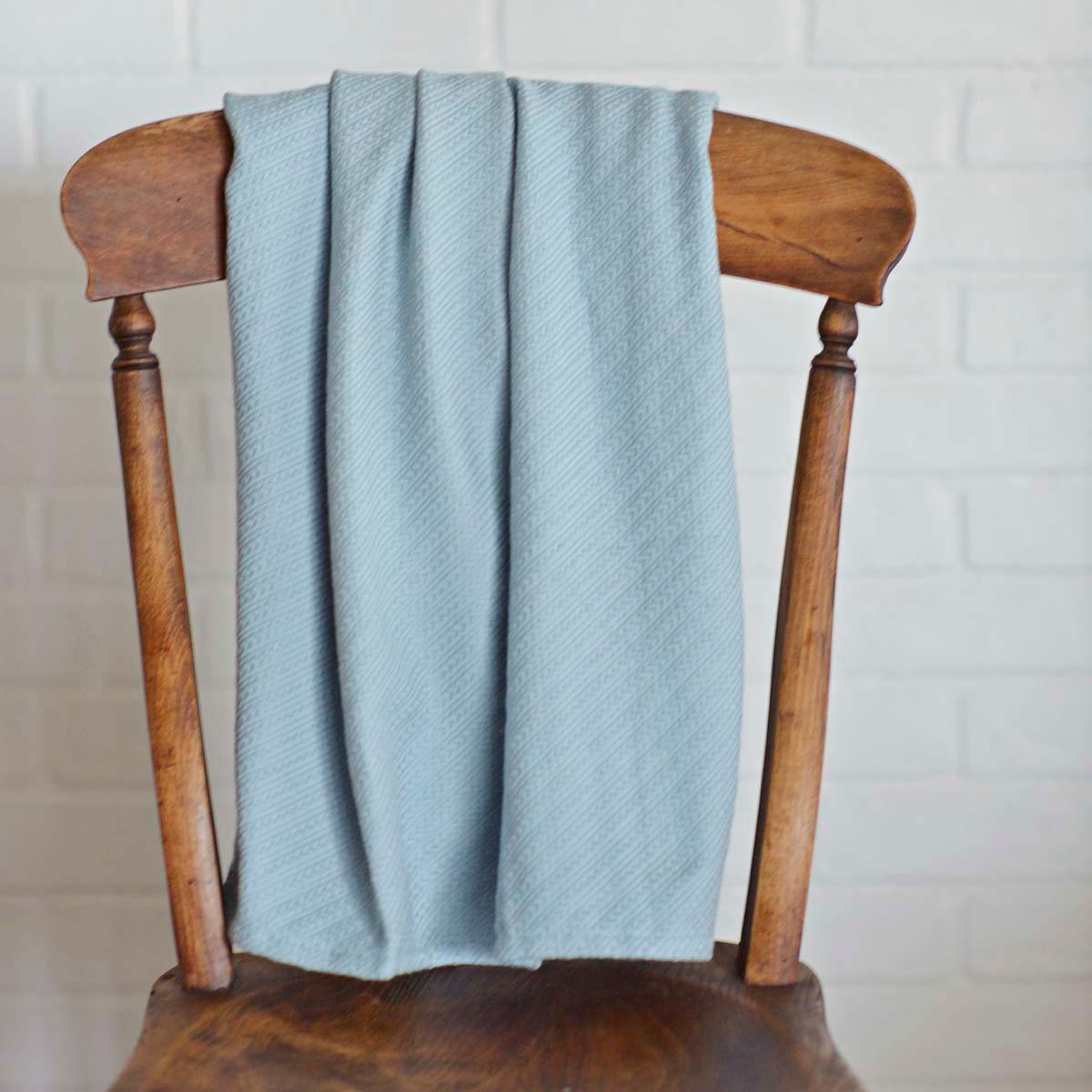 Medium Blue Baby Blanket 48x36 VHC Brands - The Fox Decor