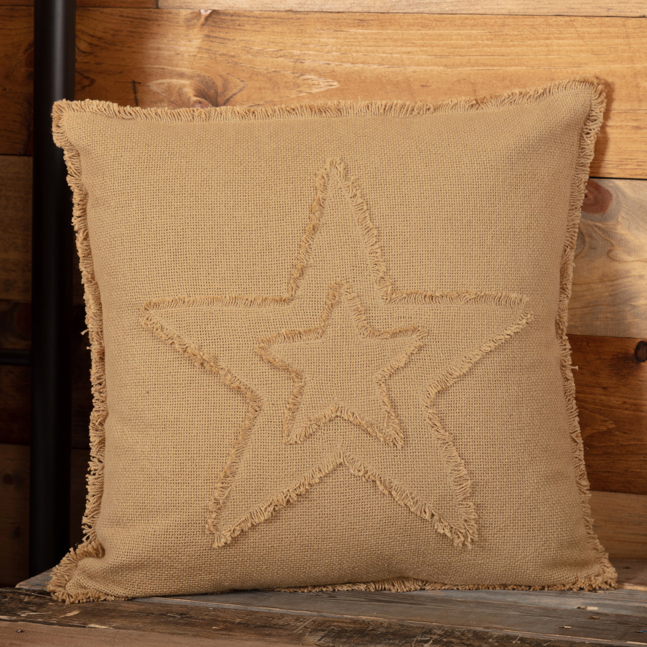 Burlap Natural Star Pillow 18x18 VHC Brands